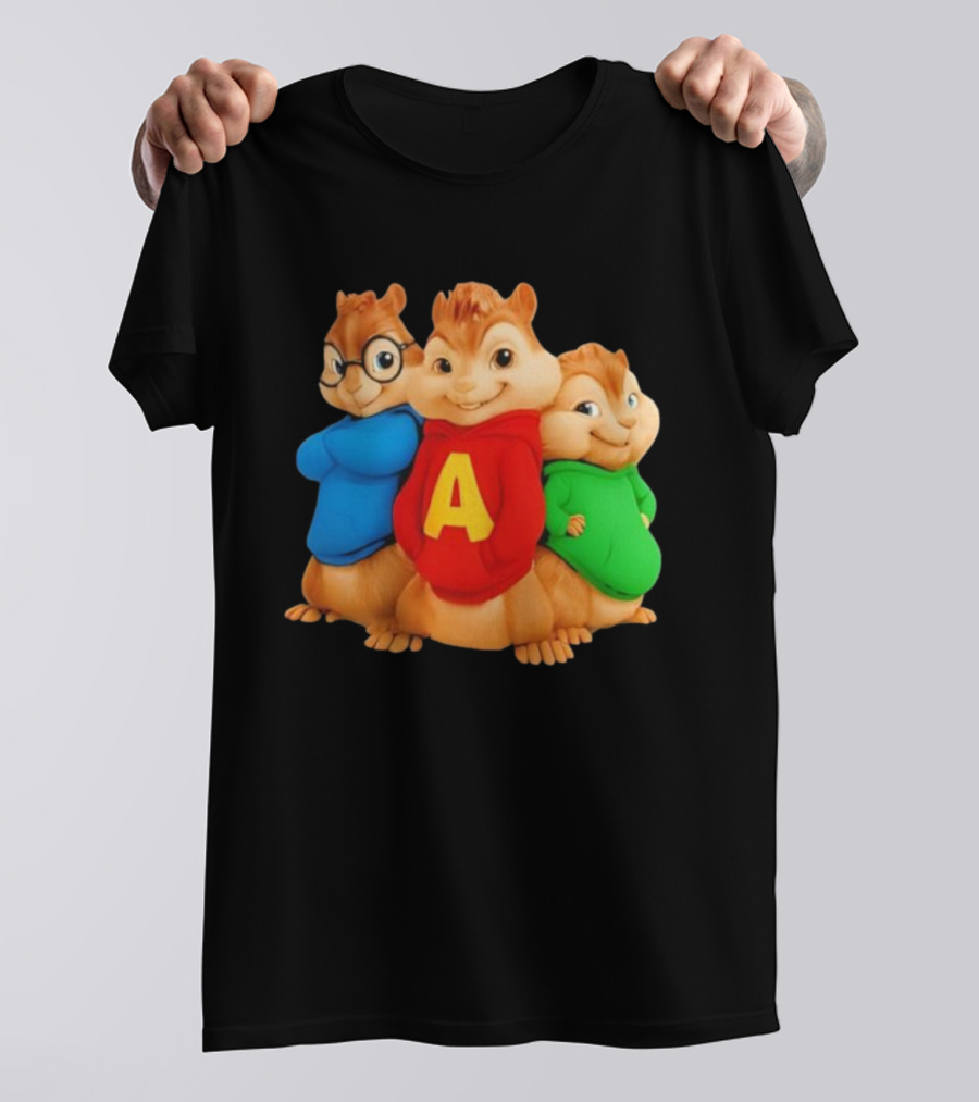 Alvin And The Chipmunks Trio Red Blue Green S T-Shirt