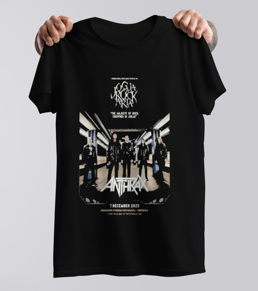 Jogia Rock Aria Anthrax Live 7 December 2025 Stadion Kridosono Yogyakarta T-Shirt