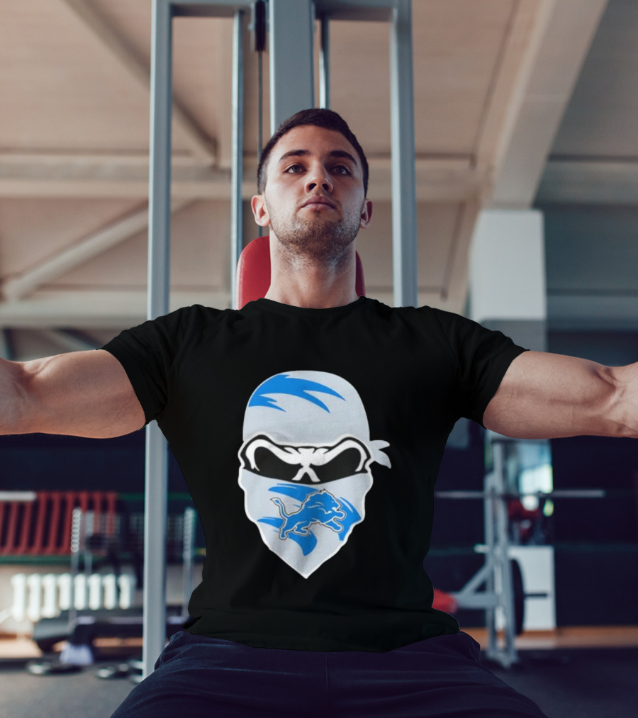 Bandana Man Detroit Lions Skull Stylish T-Shirt