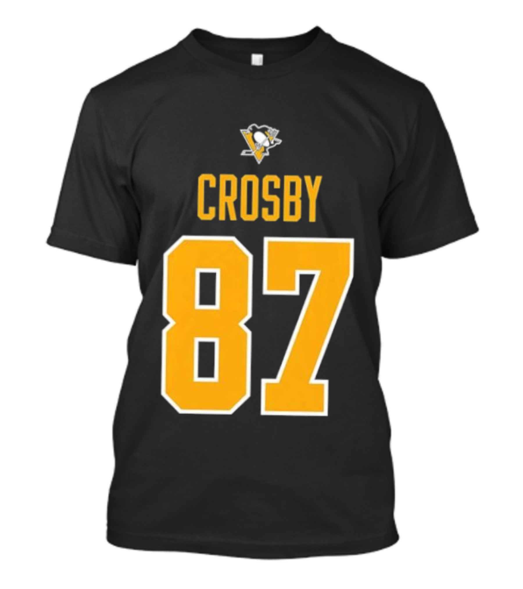 Crosby 87 Black Pittsburgh Penguins Stylish T-Shirt