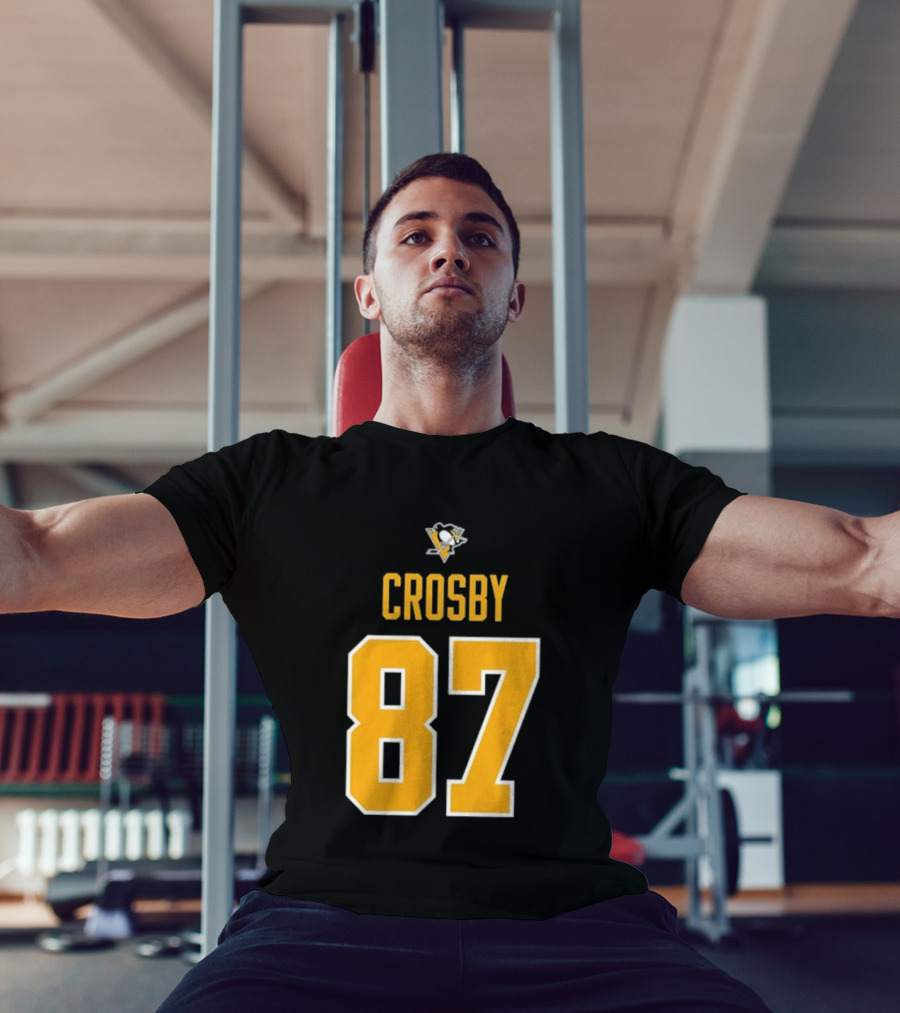 Crosby 87 Black Pittsburgh Penguins Stylish T-Shirt