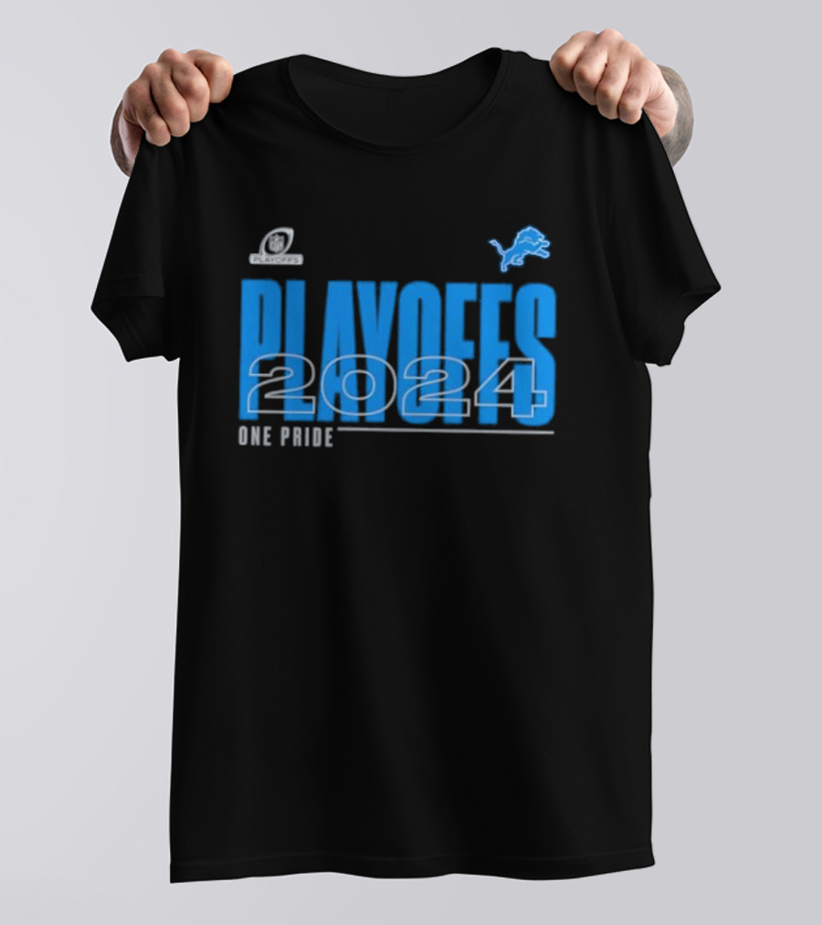 Detroit Lions 2024 Playoffs One Pride Fan Gear T-Shirt