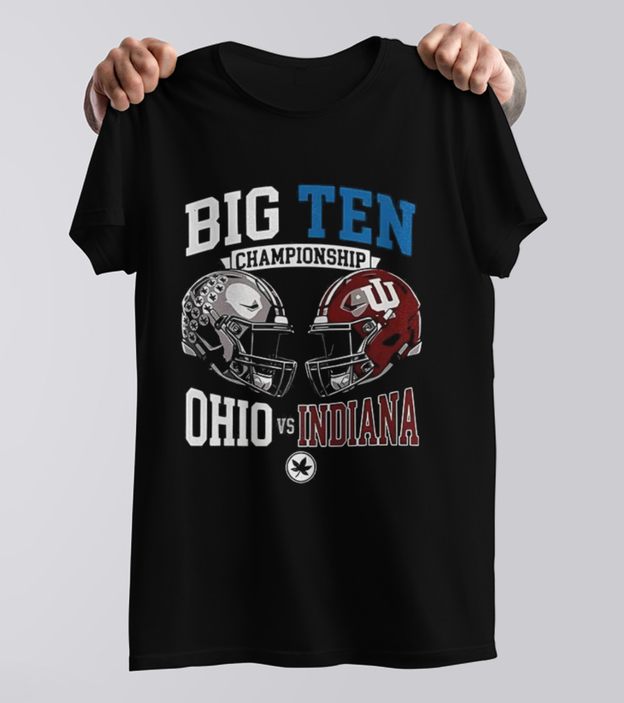 Big Ten Championship Ohio Indiana Football Helmets Showdown T-Shirt