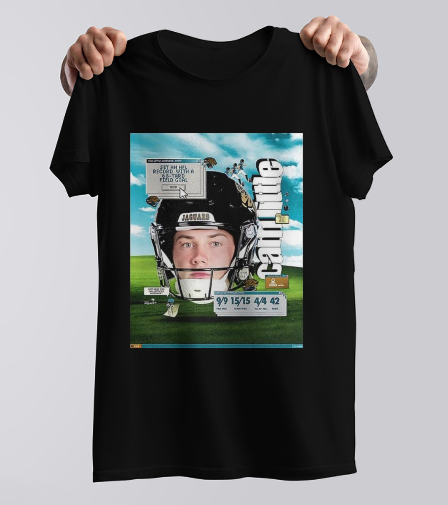 Cam Little 68-Yard Field Goal Record NFL Jaguars Kicker Wow T-Shirt