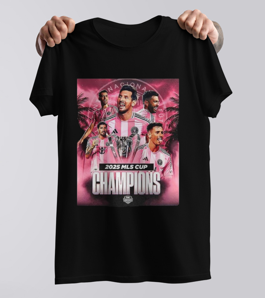2025 MLS Cup Champions Messi And Miami Soccer Victory T-Shirt