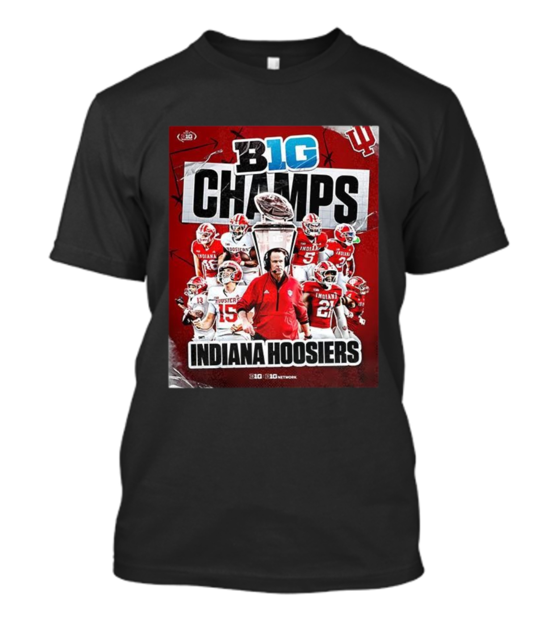 B1G Champs Indiana Hoosiers Football Team 2025 Victory T-Shirt