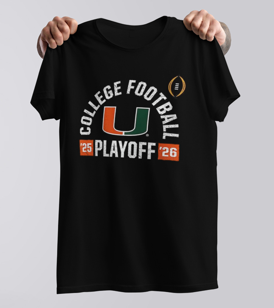 Miami Hurricanes College Football Playoff 2025-2026 T-Shirt