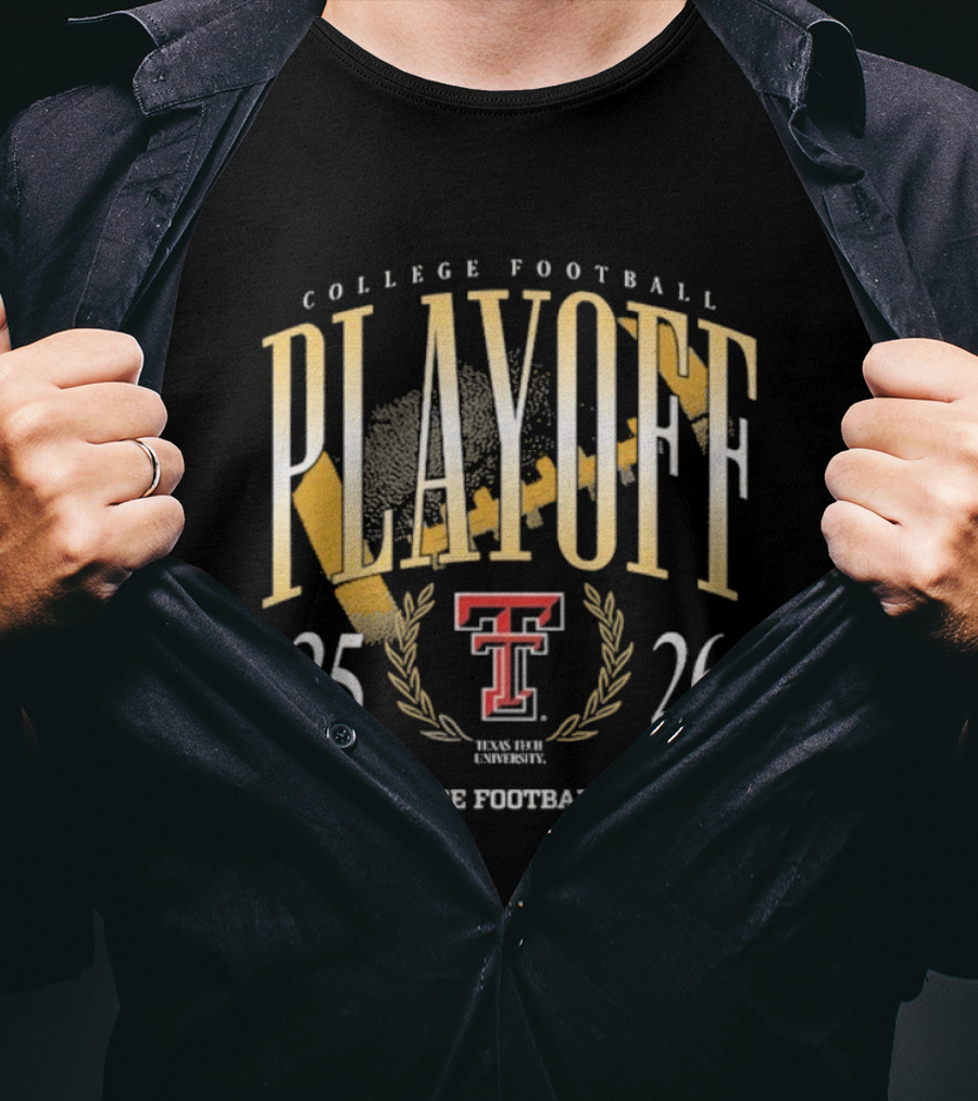 Texas Tech Red Raiders 2025-2026 College Football Playoff Logo Championship Tee T-Shirt