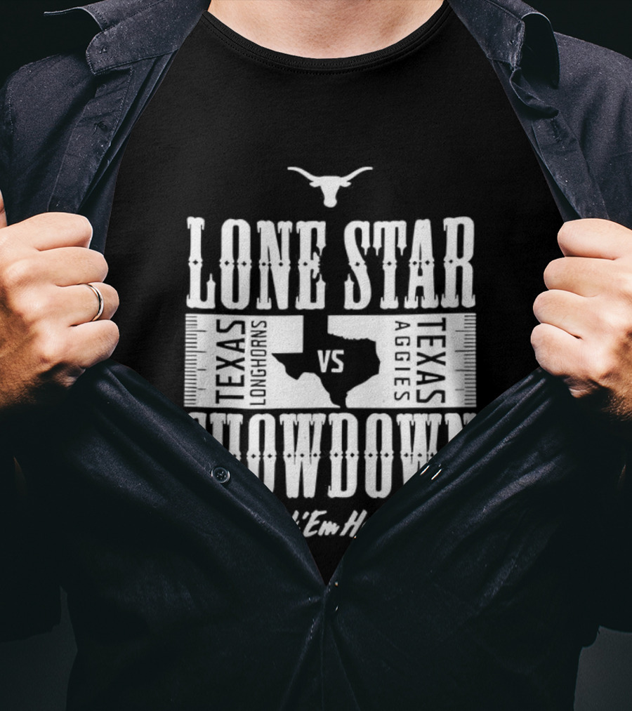 Texas Longhorns Hook ’Em Lone Star Showdown VS A&M T-Shirt