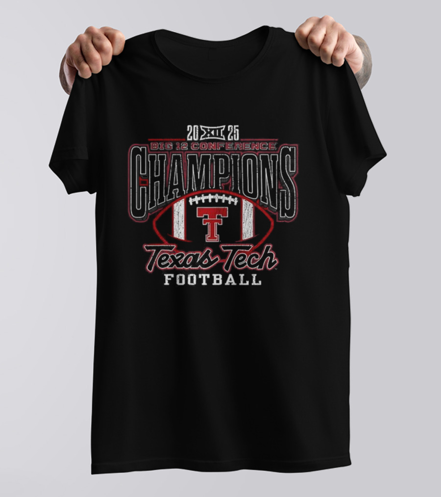 Texas Tech Red Raiders Big 12 Conference Champions Football T-Shirt