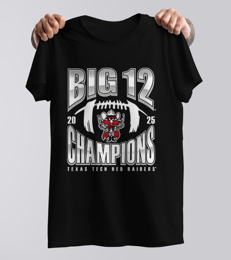 Texas Tech Red Raiders Big 12 Champions 2023 Football Mascot T-Shirt
