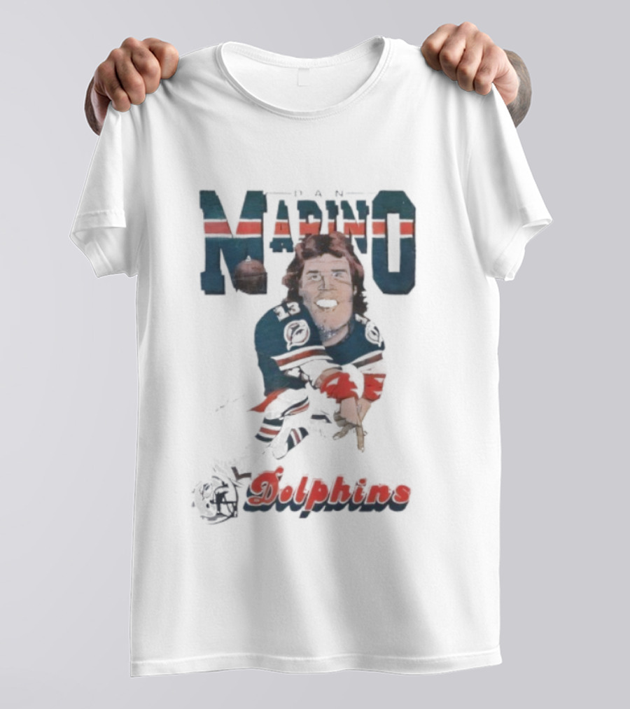 Marino Dolphins Football '80s Caricature T-Shirt