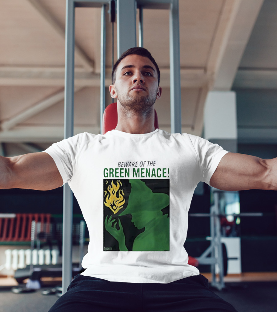 Wicked Green Menace Elphaba Wizard Of Oz Magic Flame T-Shirt