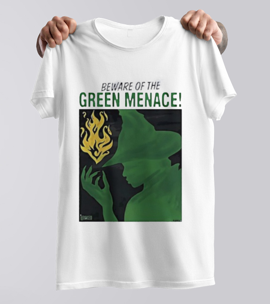 Wicked Green Menace Elphaba Wizard Of Oz Magic Flame T-Shirt