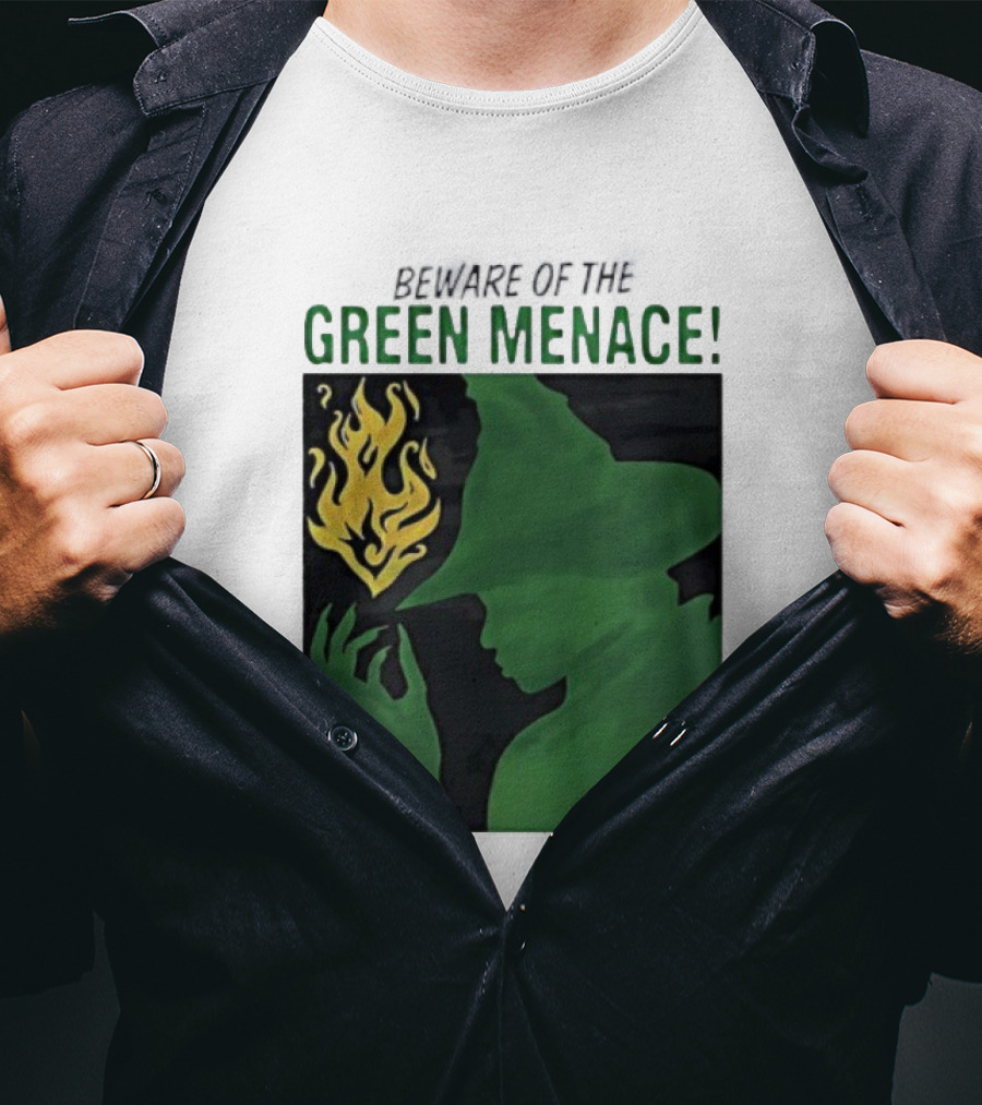 Wicked Green Menace Elphaba Wizard Of Oz Magic Flame T-Shirt