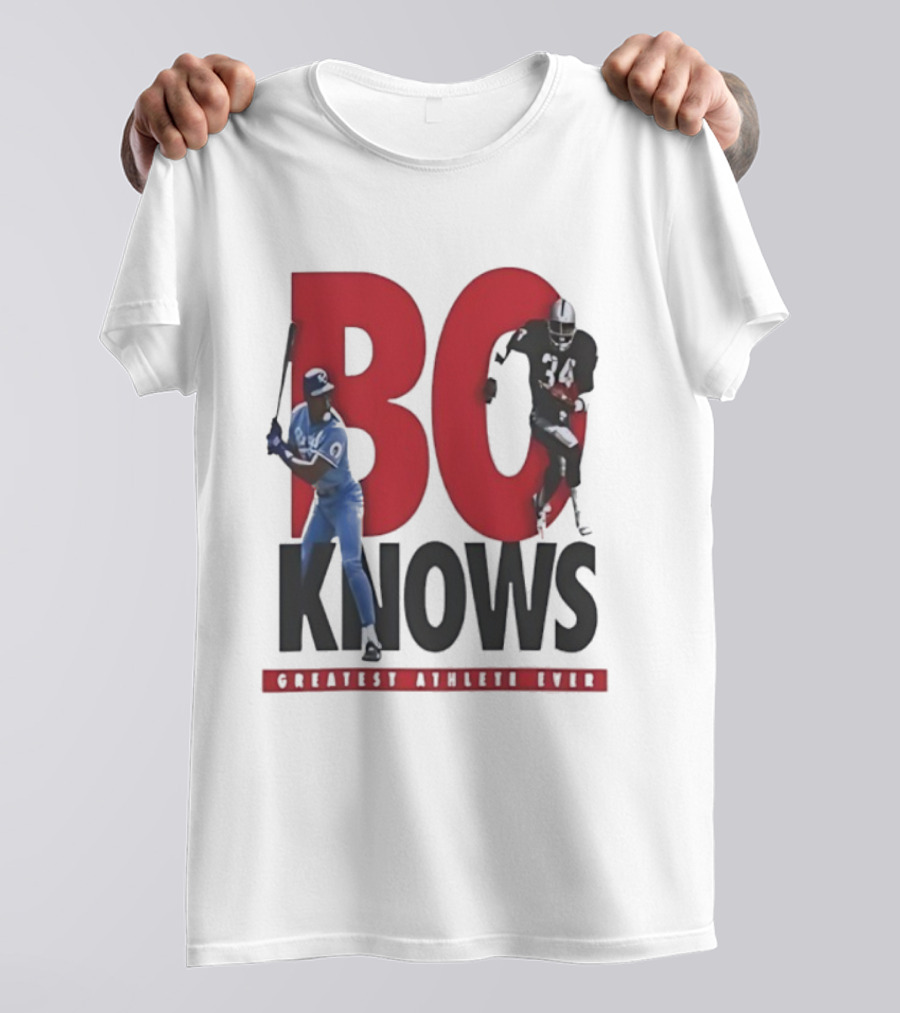 BO Knows Football And Baseball Player Dual Athlete 34 T-Shirt