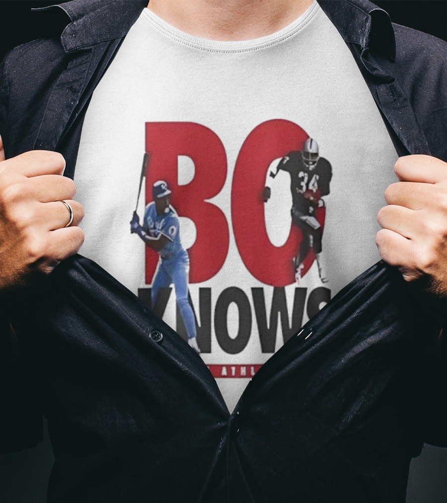 BO Knows Football And Baseball Player Dual Athlete 34 T-Shirt