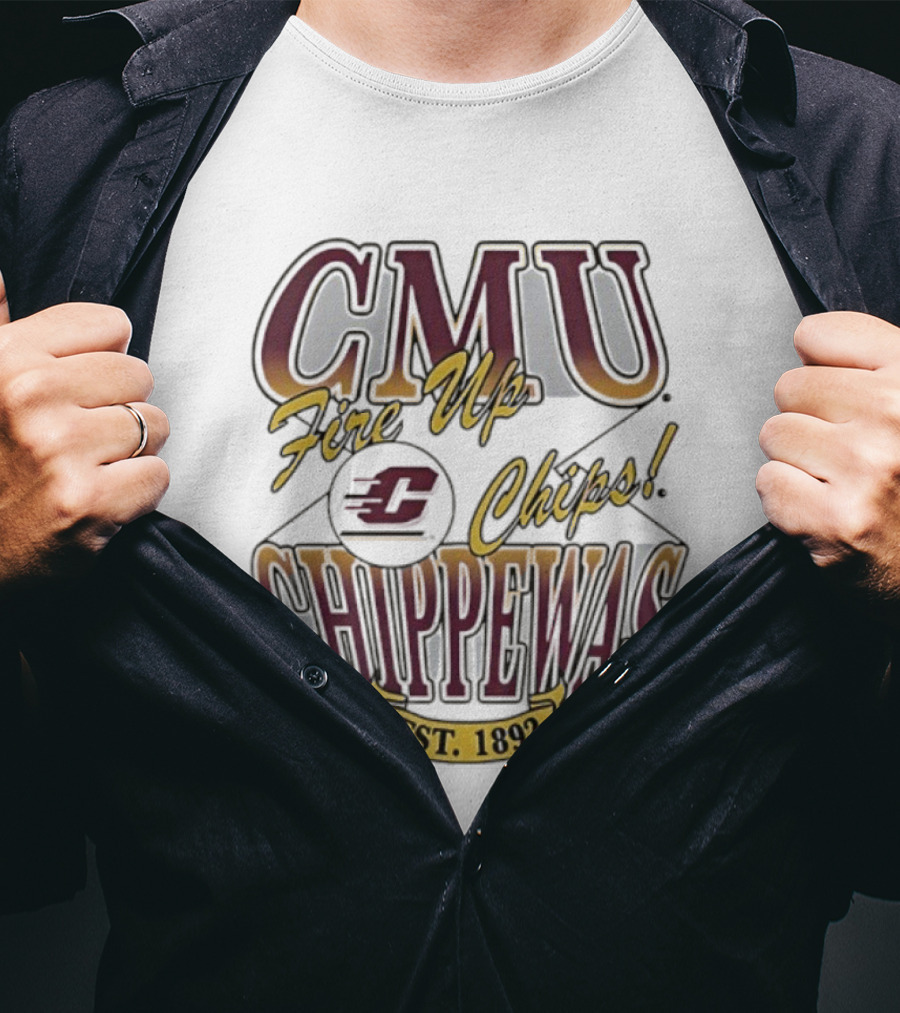 CMU Fire Up Chips Chippewas Est 1892 T-Shirt