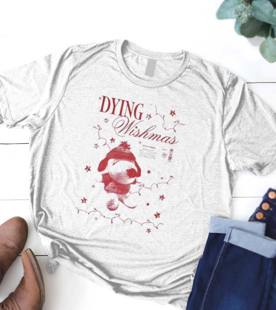 Dying Wish 12.12.2025 Portland OR Teddy Bear Knit Hat Stars T-Shirt