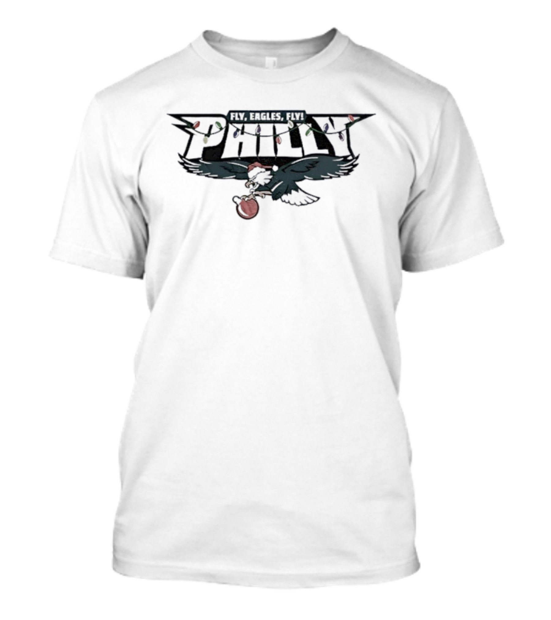 Fly Eagles Fly Philadelphia Eagles Christmas Eagle Santa Hat T-Shirt