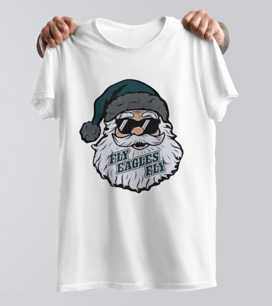 Fly Eagles Fly Santa Claus Philadelphia Eagles NFL Christmas 2025 T-Shirt