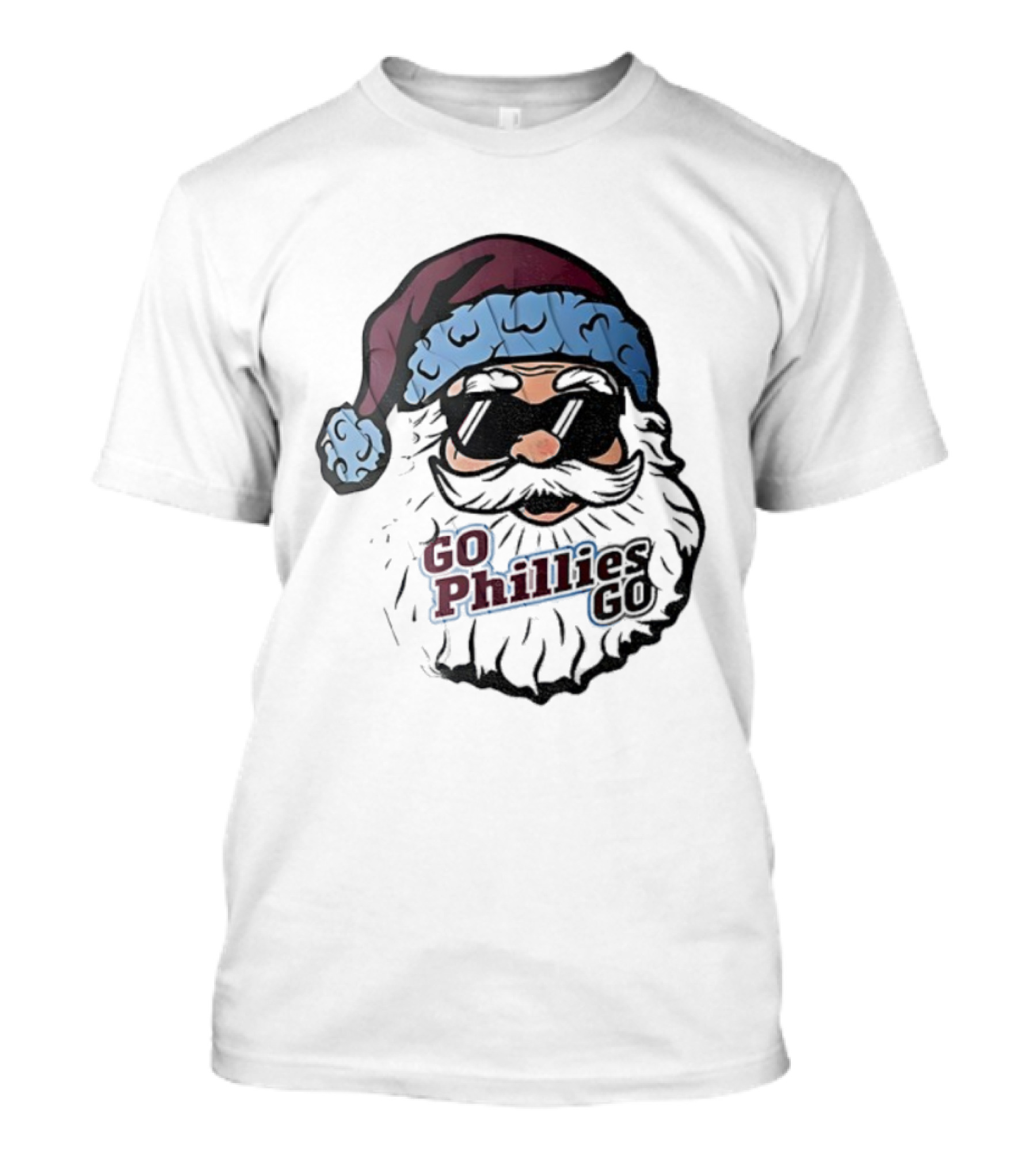 Santa Claus Phillies Go Phillies Baseball 2025 Christmas Hat T-Shirt
