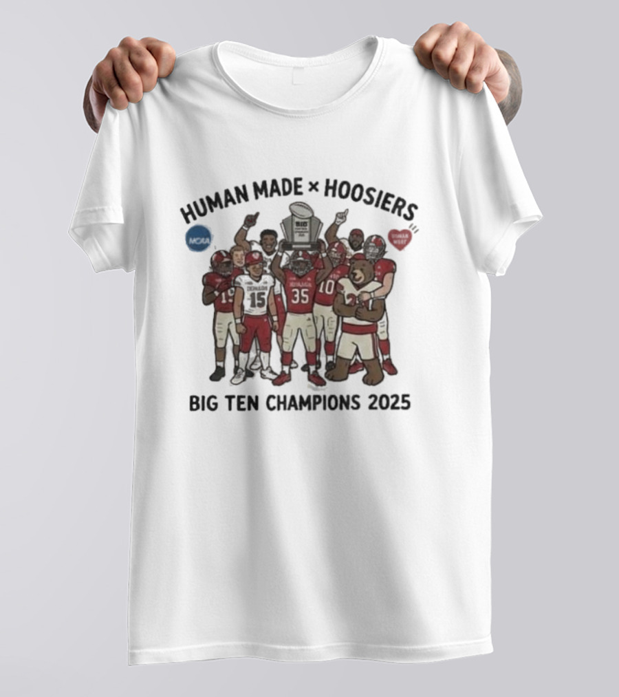 Indiana Hoosiers Human Made Big Ten Champions 2025 CFP NCAA Winner T-Shirt