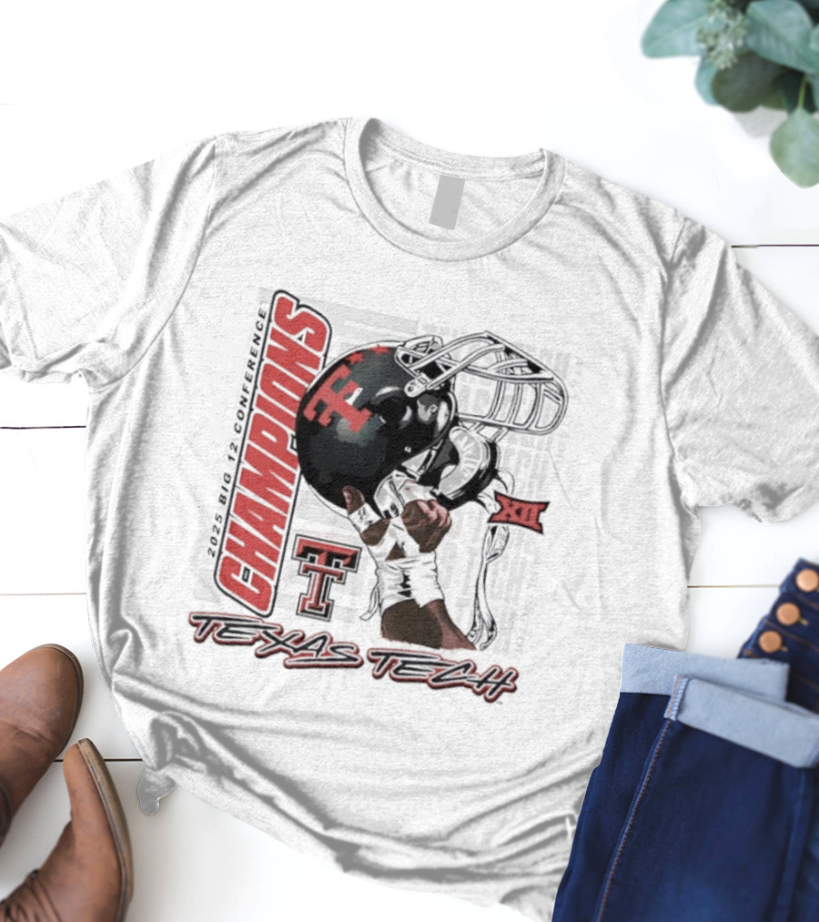 Texas Tech Red Raiders Champions XII Big 12 Football 2025 T-Shirt