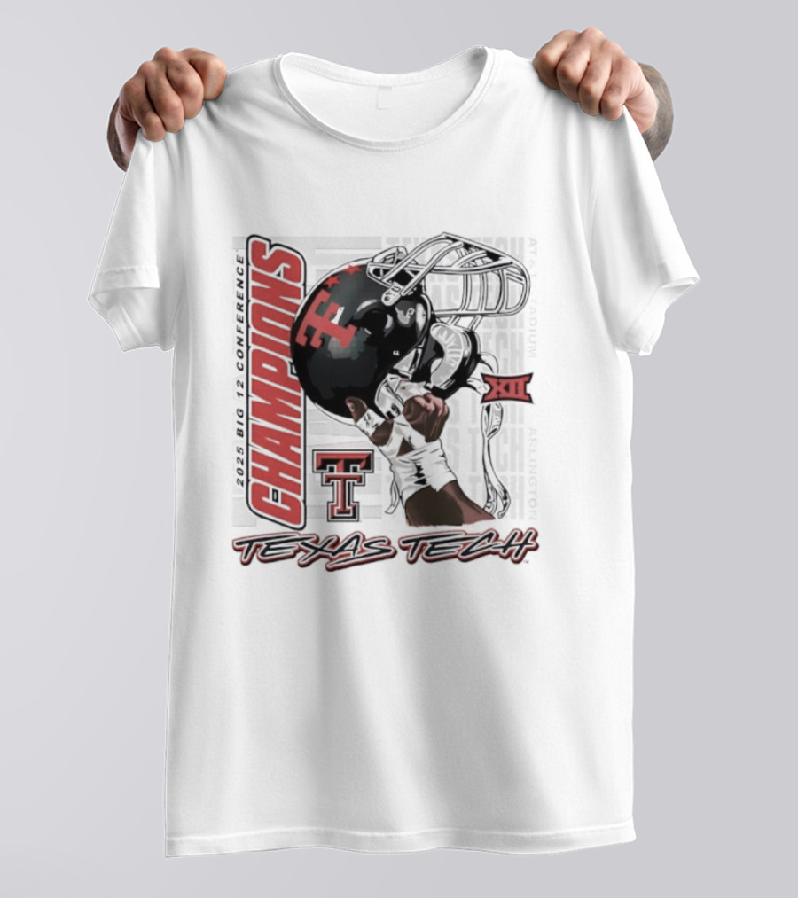 Texas Tech Red Raiders Champions XII Big 12 Football 2025 T-Shirt
