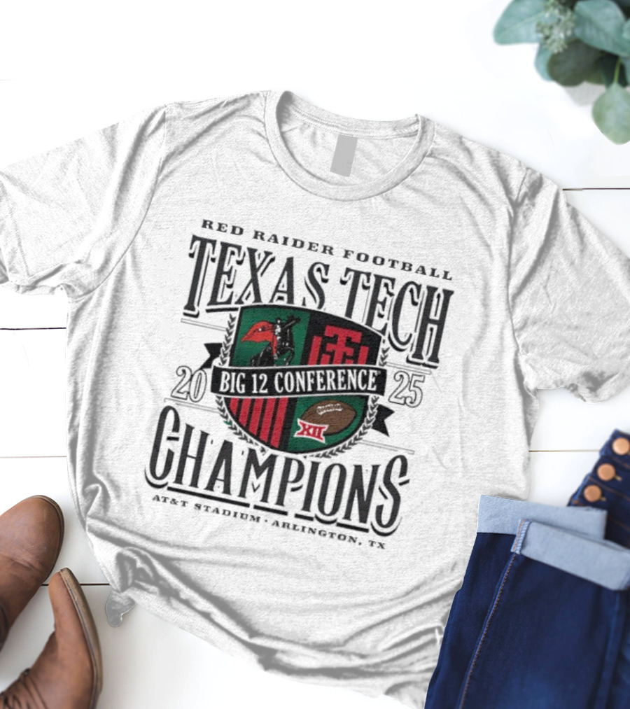 Texas Tech Red Raiders Football Big 12 Champions AT&T Stadium Arlington TX T-Shirt