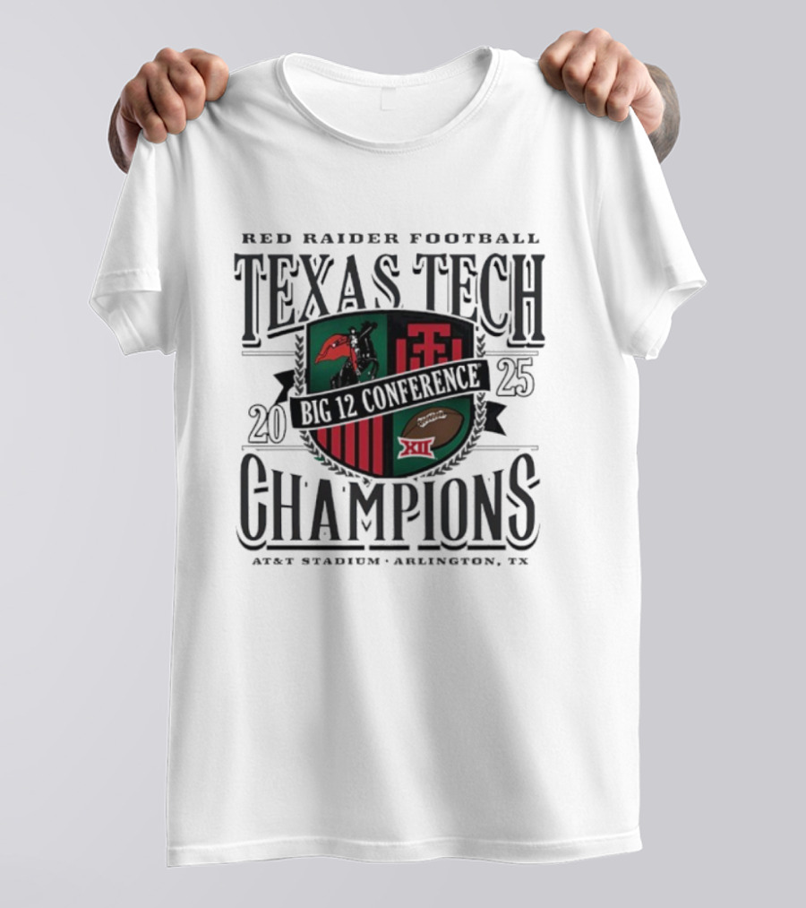 Texas Tech Red Raiders Football Big 12 Champions AT&T Stadium Arlington TX T-Shirt