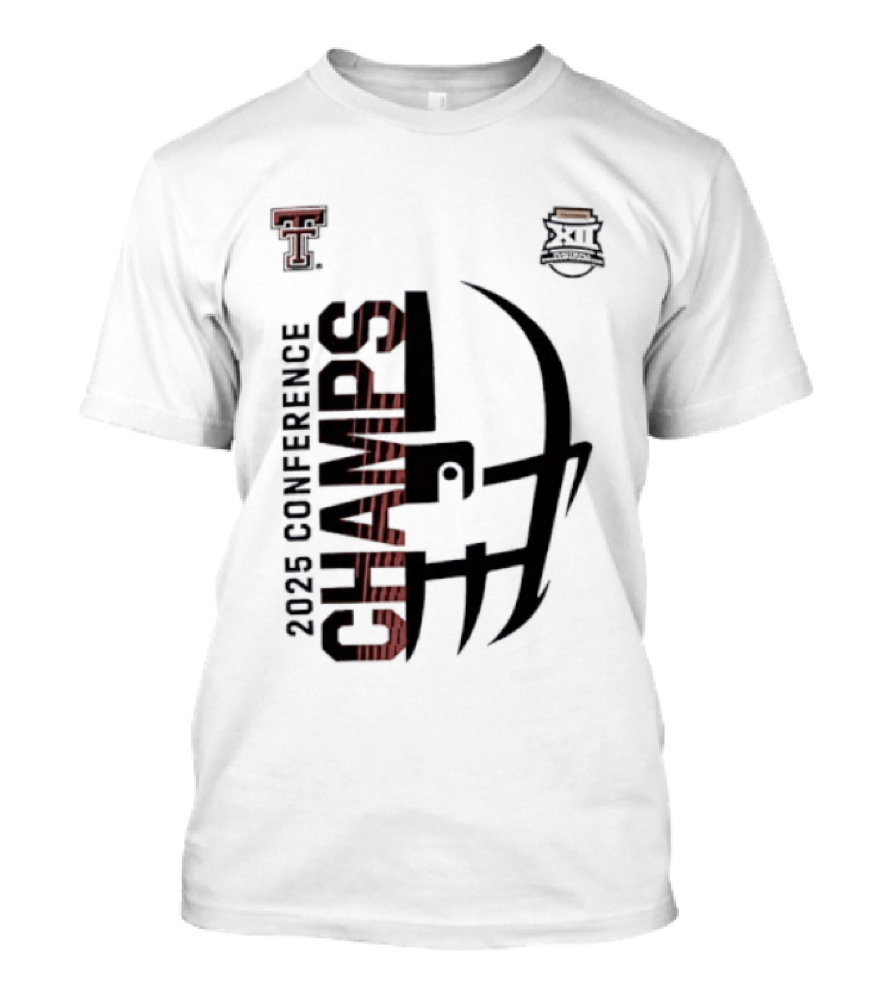 Texas Tech Red Raiders 2023 Conference Champions Football Helmet T-Shirt