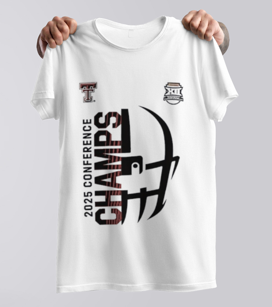 Texas Tech Red Raiders 2023 Conference Champions Football Helmet T-Shirt