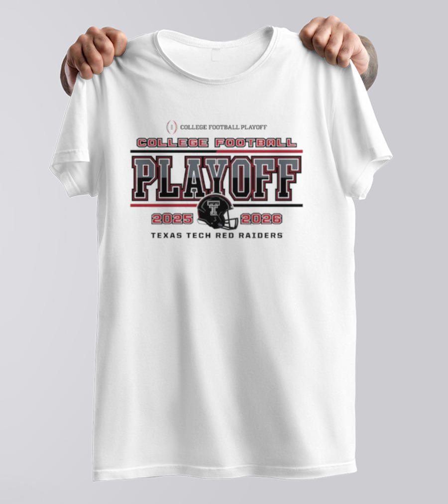 College Football Playoff 2025 2026 Texas Tech Red Raiders Helmet T-Shirt