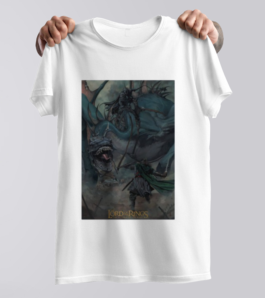 The Lord Of The Rings The Return Of The King Epic Battle Scene With Nazgûl And Fellbeast T-Shirt