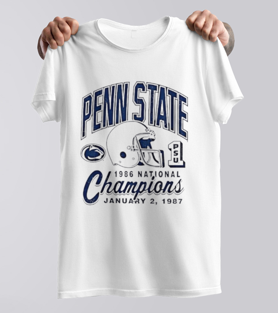 Penn State Nittany Lions 1986 National Champions January 2 1987 T-Shirt
