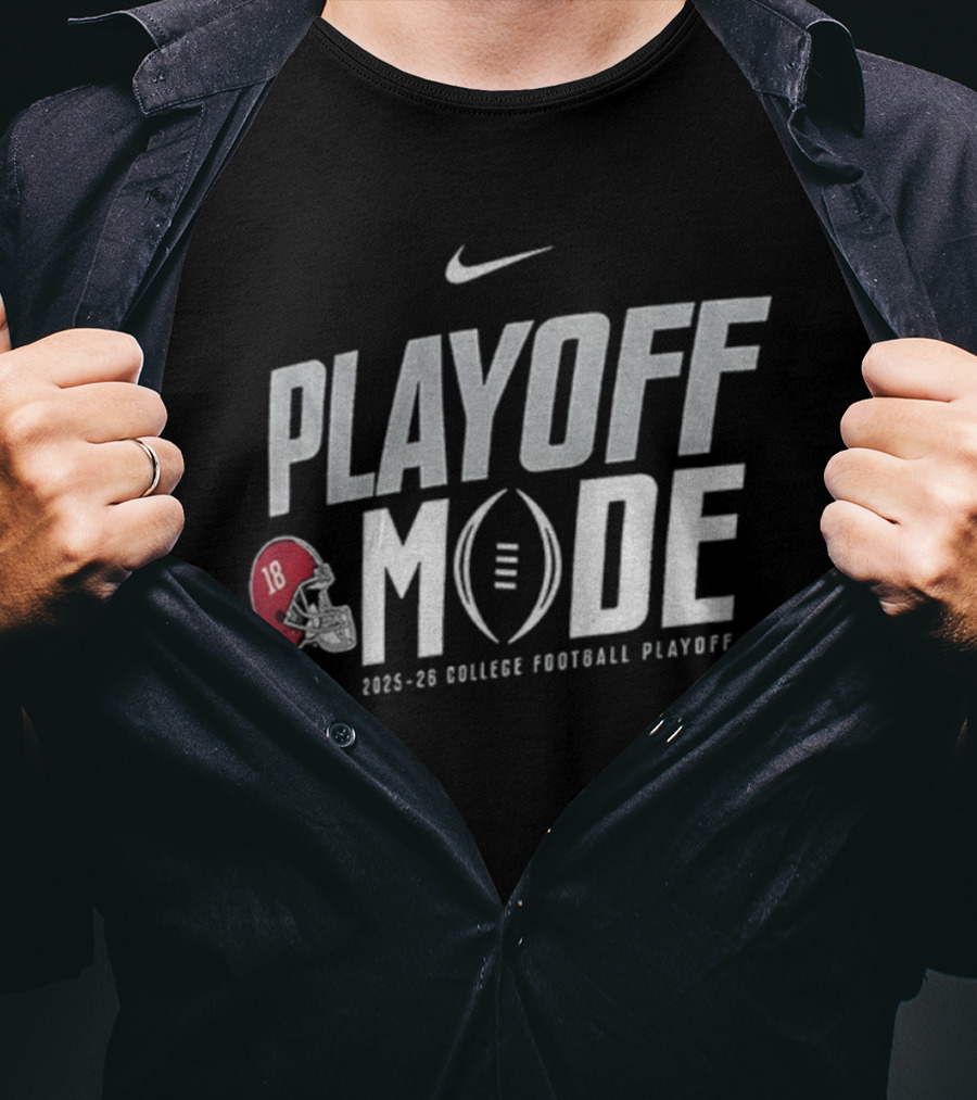 Nike Alabama Crimson Tide Playoff Mode 2025-26 College Football Playoff T-Shirt