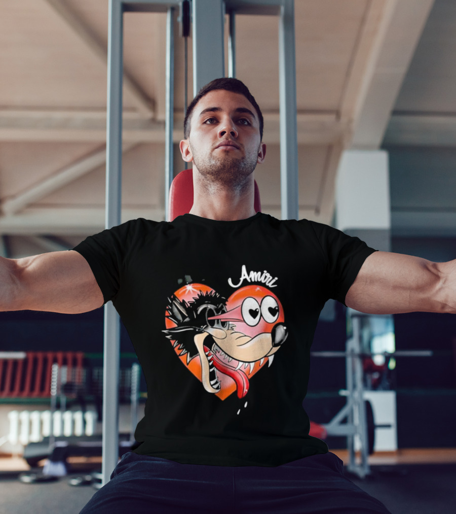 Amiri Hopeless Romantic Heart Cartoon Animation T-Shirt