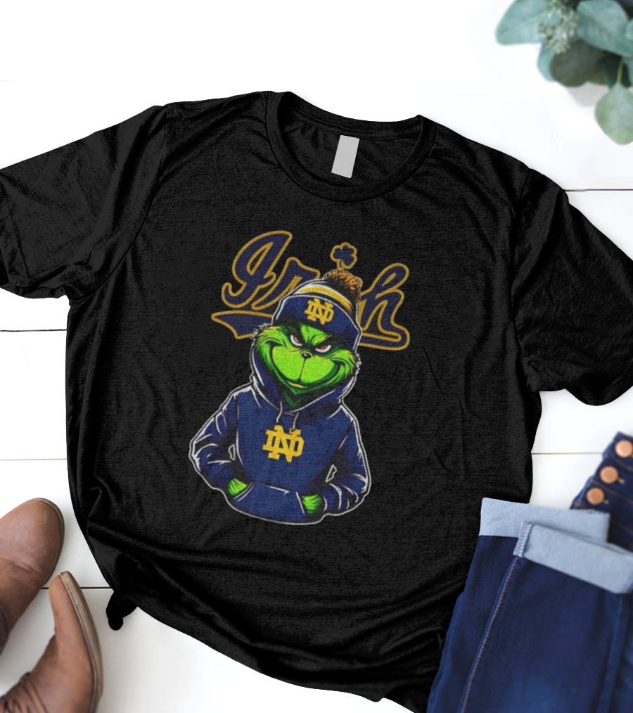 Notre Dame Fighting Irish Grinch 2025 Football T-Shirt
