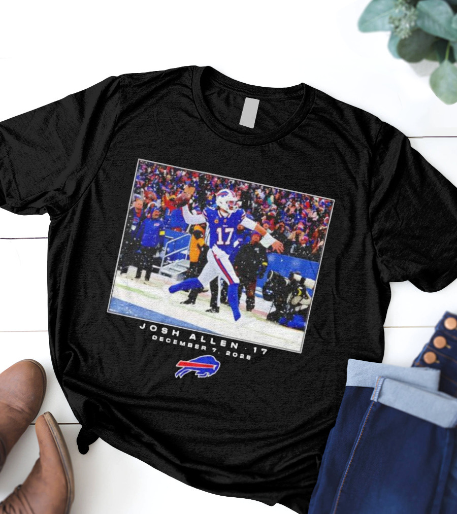 Buffalo Bills Josh Allen 17 NFL December 7 2025 T-Shirt