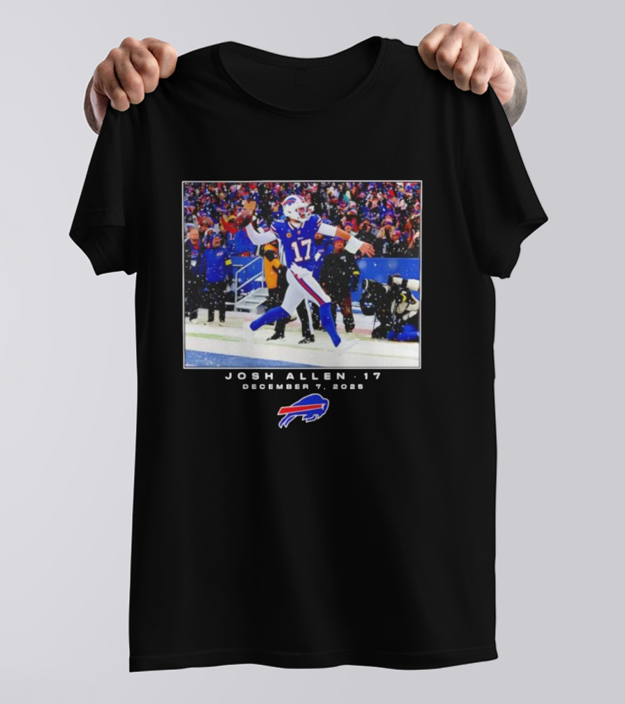 Buffalo Bills Josh Allen 17 NFL December 7 2025 T-Shirt