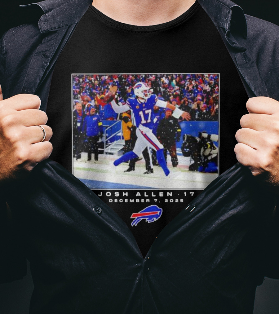 Buffalo Bills Josh Allen 17 NFL December 7 2025 T-Shirt