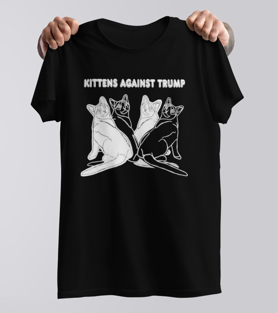 Kittens Against Trump Cats Illustration T-Shirt
