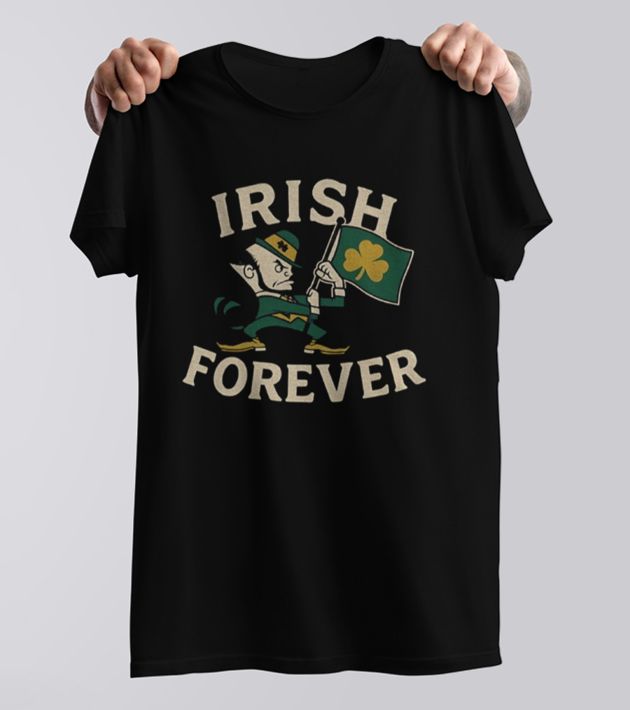 Irish Forever Leprechaun Notre Dame Fighting Irish Football 2025 T-Shirt