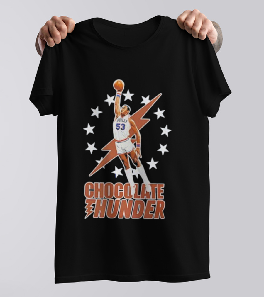 Darryl Dawkins Chocolate Thunder 53 Dunk Stars Lightning T-Shirt