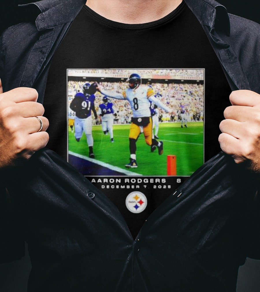 Pittsburgh Steelers Aaron Rodgers December 7 2025 NFL Victory Moment T-Shirt