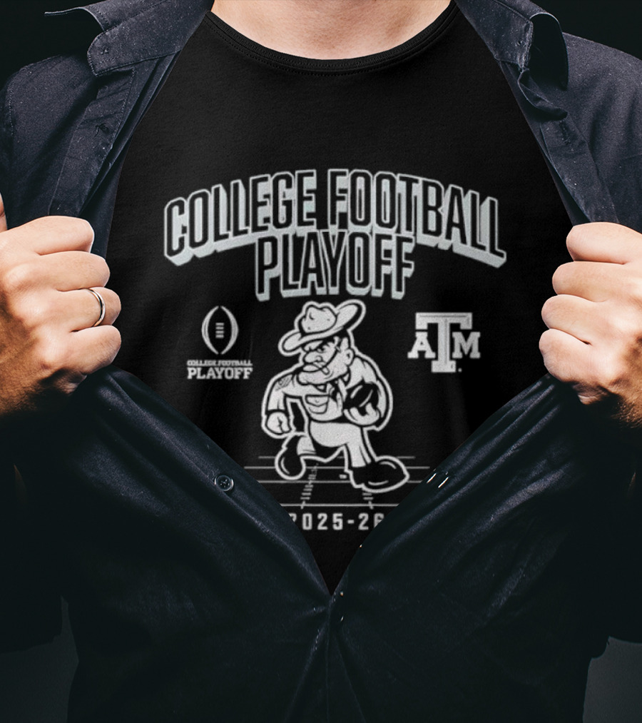 Texas A&M 2025-26 College Football Playoff Mascot Cowboy T-Shirt