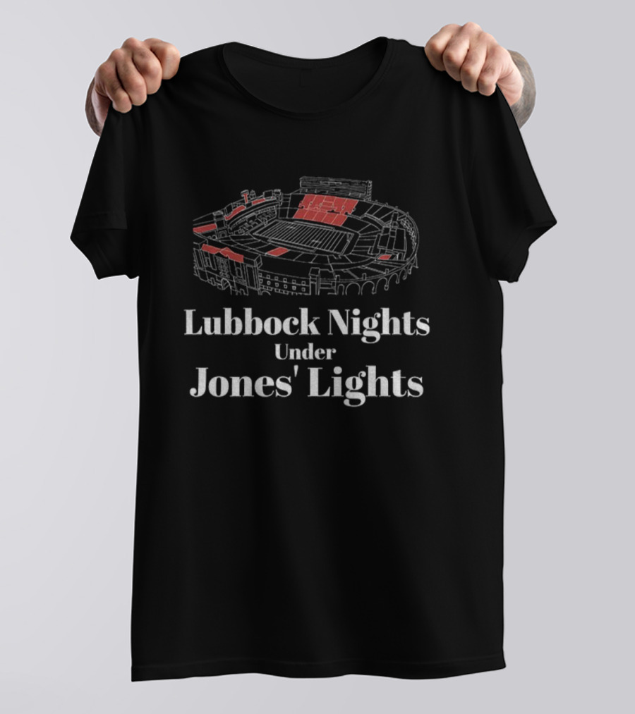Texas Tech Red Raiders Lubbock Nights Under Jones’ Lights Stadium 2025 T-Shirt