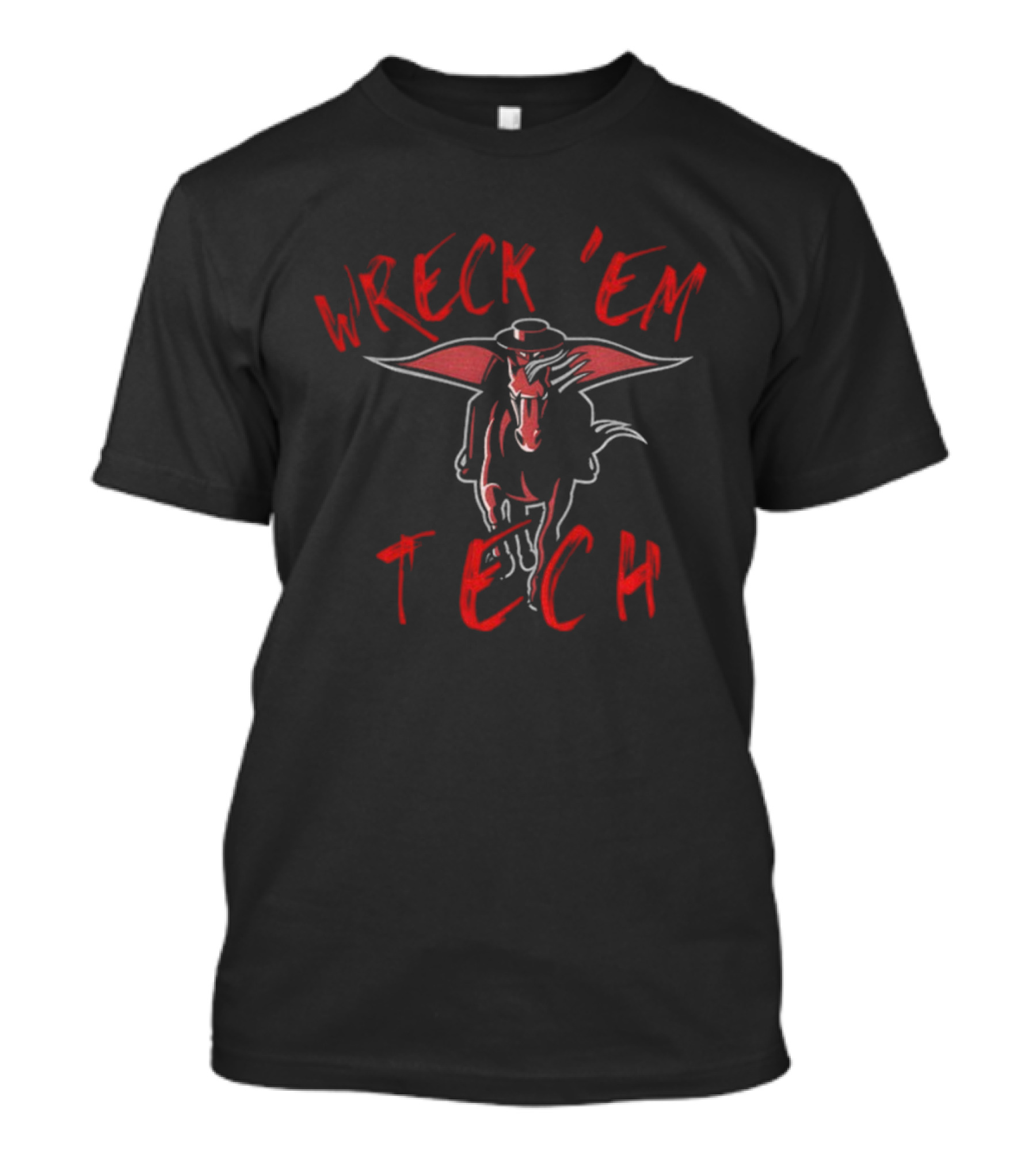 Wreck 'em Tech Texas Tech Red Raiders Football Masked Rider T-Shirt