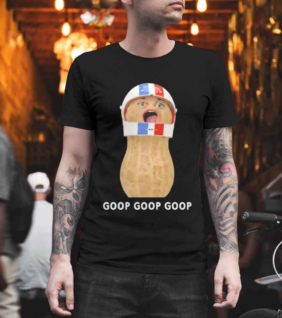 Goop Goop Goop Peanut Football Helmet T-Shirt